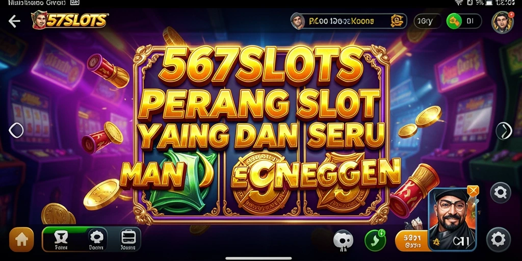 Tampilan utama gameplay 567SLOTS yang menegangkan dan penuh aksi.