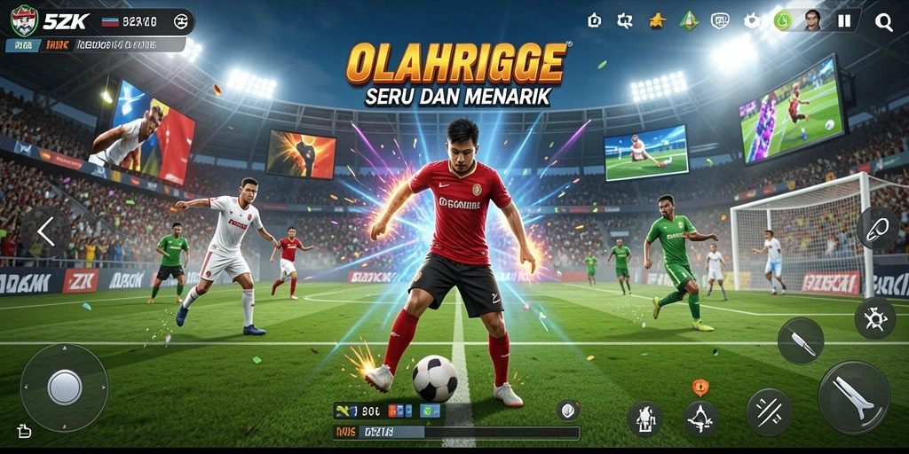 Tangkapan layar 5ZK menampilkan aksi olahraga yang mendebarkan.