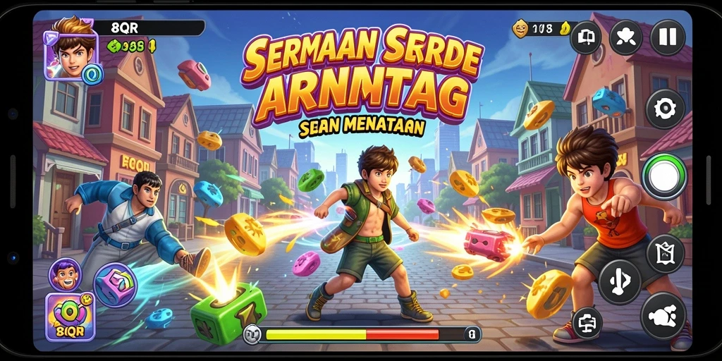 Tampilan gameplay menawan dan menantang dari 8QR.