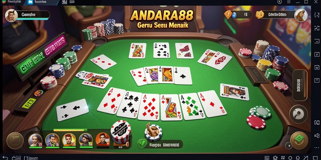 Tampilan menarik gameplay Gaple ANDARA88.