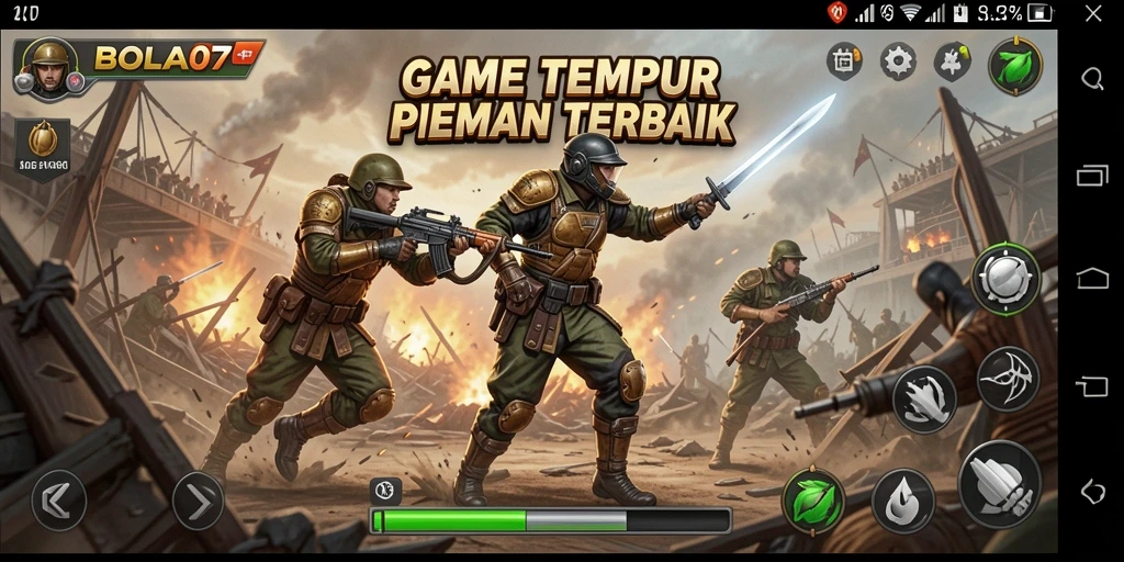Tampilan screenshot <strong>BOLA07</strong> menunjukkan pertempuran seru antara pemain dalam lingkungan yang menakjubkan.