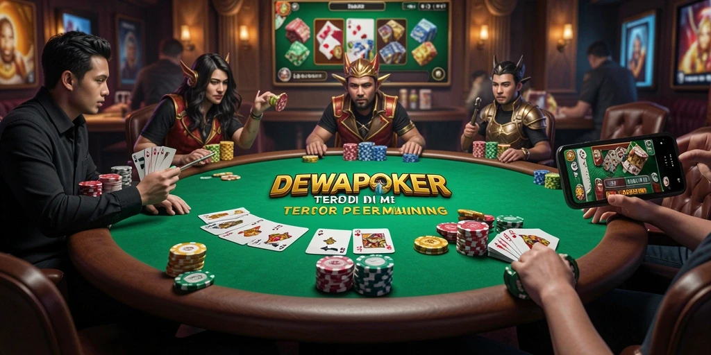 Gameplay DEWAPOKER yang menegangkan dengan suasana horror.