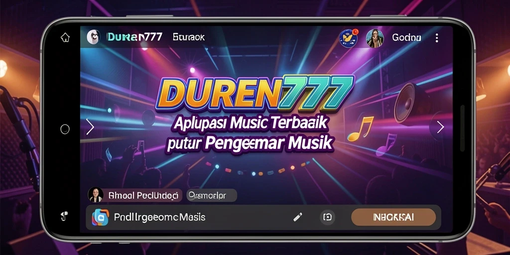 Tampilan screenshot DUREN777 saat memutar lagu-lagu favorit.