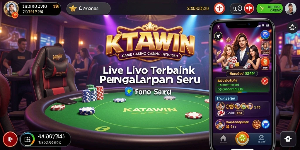 Screenshot KATAWIN menampilkan dealer profesional dan gameplay Live Casino yang menarik.