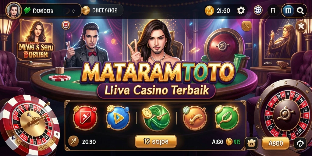 Screenshot gameplay menunjukkan dealer profesional di MATARAMTOTO sedang bermain.