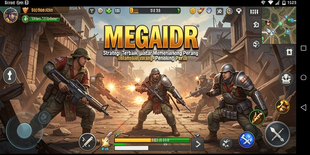 Tampilan gameplay MEGAIDR dengan pertempuran strategi yang seru.