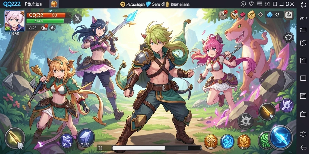 Tampilan gameplay QQ222 yang menakjubkan dalam dunia Anime.