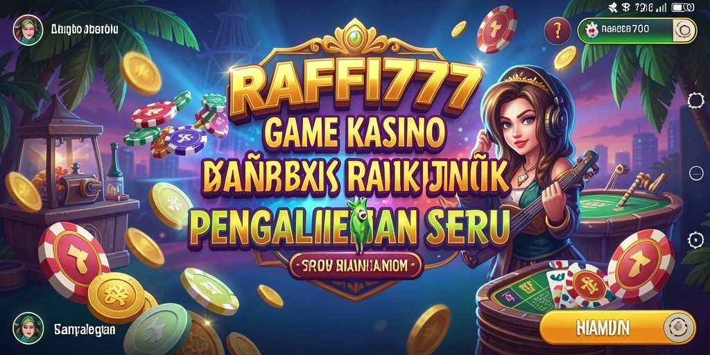 Screenshot gameplay RAFFI777 menampilkan suasana kasino yang menegangkan.