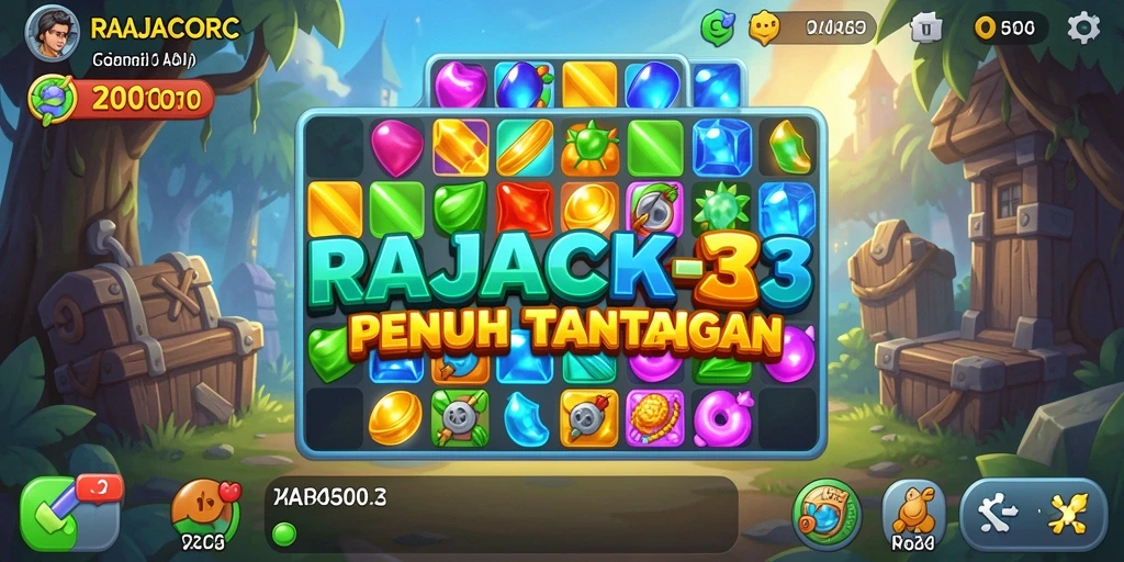 Tampilan gameplay RAJACORC yang seru dan penuh warna.