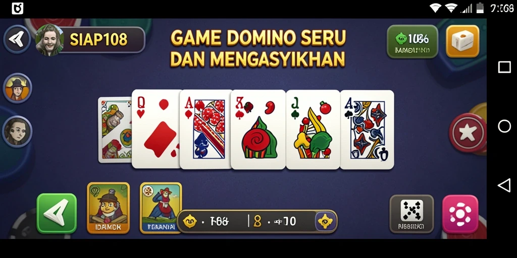 Tampilan menarik dari gameplay Domino SIAP108 dengan elemen interaktif.