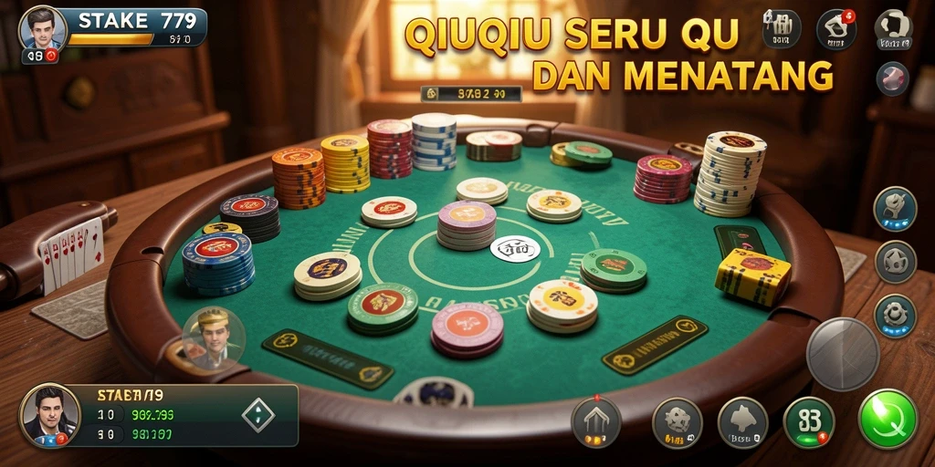 Tampilan menarik dari gameplay QiuQiu di STAKE779.