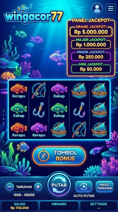 Tampilan antarmuka yang intuitif di wingacor77.